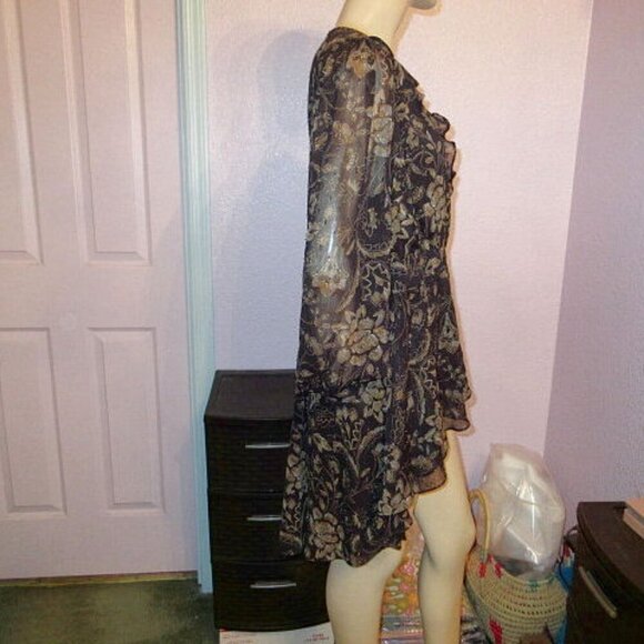 Y2K Torrid Babydoll Top Size 1X Tunic Faux Wrap Whimsigoth Fairy Grunge Witchy - Picture 6 of 12